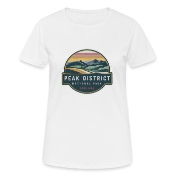 peak district - Women's Breathable T-Shirt - white - Front - AI Model Female 172 dark (172cm)