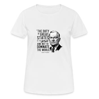 harry truman's day - T-shirt respirant Femme - blanc - Devant - AI Model Female 172 dark (172cm)