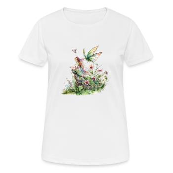 Fantaisie Fée Magie Conte de Fées Fille Nature Été - T-shirt respirant Femme - blanc - Devant - AI Model Female 172 dark (172cm)