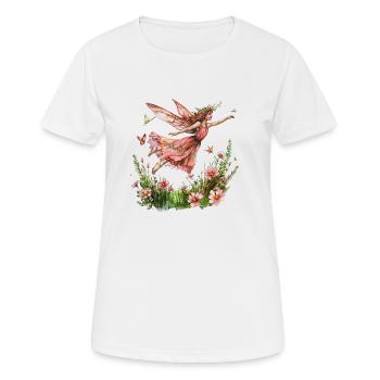 Fantaisie Fée Magie Conte de Fées Fille Nature Été - T-shirt respirant Femme - blanc - Devant - AI Model Female 172 dark (172cm)