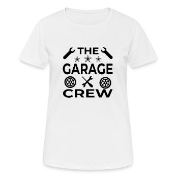 Garage - Frauen T-Shirt atmungsaktiv - Weiß - Vorne - AI Model Female 172 dark (172cm)