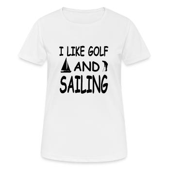 Golfe - T-shirt respirant Femme - blanc - Devant - AI Model Female 172 dark (172cm)