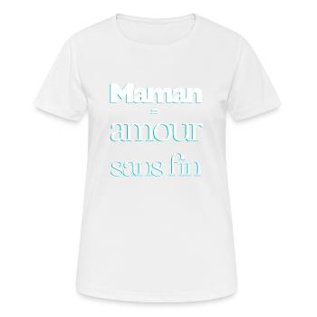 Mom = Endless Love - Women's Breathable T-Shirt - white - Front - AI Model Female 172 dark (172cm)