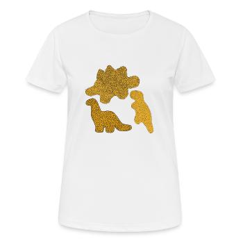 Dinonuggets united - Frauen T-Shirt atmungsaktiv - Weiß - Vorne - AI Model Female 172 dark (172cm)
