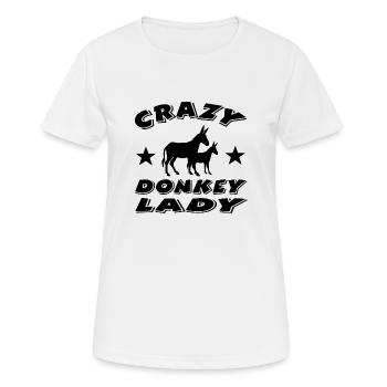 Esel - Frauen T-Shirt atmungsaktiv - Weiß - Vorne - AI Model Female 172 dark (172cm)