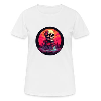 Crâne dans les mers du Sud - T-shirt respirant Femme - blanc - Devant - AI Model Female 172 dark (172cm)
