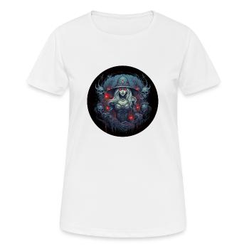The necromancer in role-playing - Women's Breathable T-Shirt - white - Front - AI Model Female 172 dark (172cm)