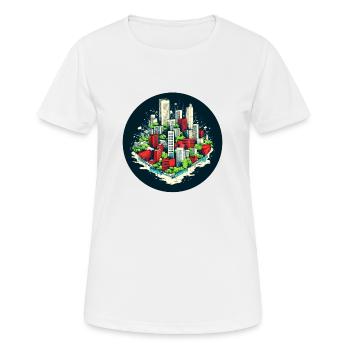 The city an architectural masterpiece - Women's Breathable T-Shirt - white - Front - AI Model Female 172 dark (172cm)