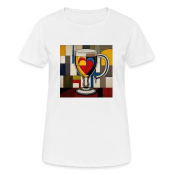 57986456 - Frauen T-Shirt atmungsaktiv - Weiß - Vorne - AI Model Female 172 dark (172cm)