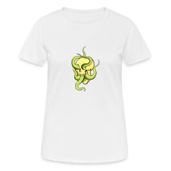 Crâne à tentacules - T-shirt respirant Femme - blanc - Devant - AI Model Female 172 dark (172cm)