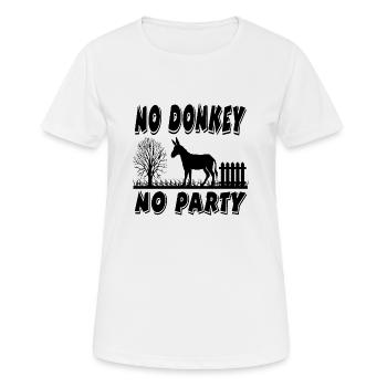 Esel - Frauen T-Shirt atmungsaktiv - Weiß - Vorne - AI Model Female 172 dark (172cm)