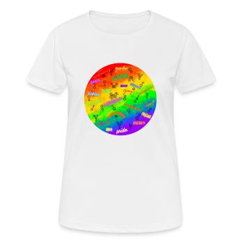 Conception de la fierté LGBTQIA+ - T-shirt respirant Femme - blanc - Devant - AI Model Female 172 dark (172cm)