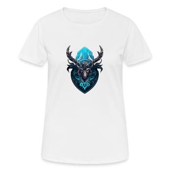 Frost Elch - Frauen T-Shirt atmungsaktiv - Weiß - Vorne - AI Model Female 172 dark (172cm)