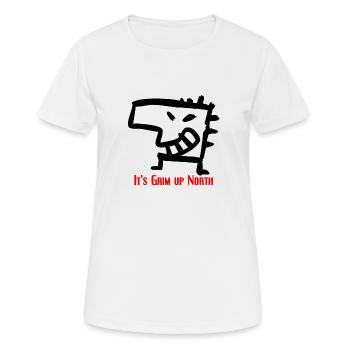Grim klein - Frauen T-Shirt atmungsaktiv - Weiß - Vorne - AI Model Female 172 dark (172cm)