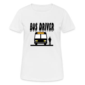 Bus - Frauen T-Shirt atmungsaktiv - Weiß - Vorne - AI Model Female 172 dark (172cm)