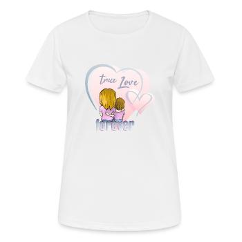 true love forever - Frauen T-Shirt atmungsaktiv - Weiß - Vorne - AI Model Female 172 dark (172cm)