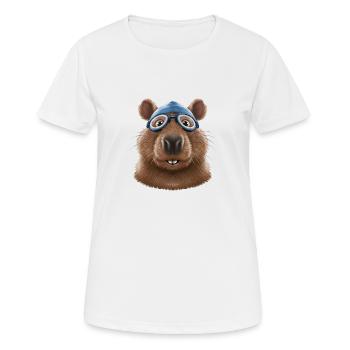 Champion de natation Beaver - T-shirt respirant Femme - blanc - Devant - AI Model Female 172 dark (172cm)
