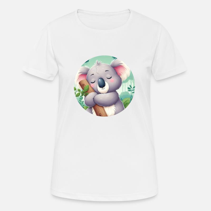 happy koala bear koala - Women's Breathable T-Shirt - white