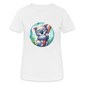 Koala heureux ours koala - T-shirt respirant Femme - blanc - Devant - AI Model Female 172 dark (172cm)