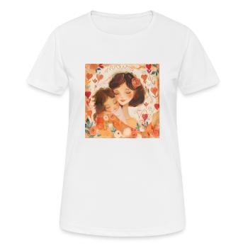 Mom's Love - Women's Breathable T-Shirt - white - Front - AI Model Female 172 dark (172cm)