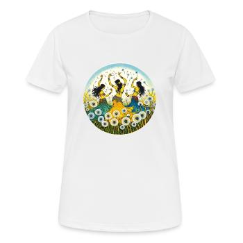 Danseuses du ventre - T-shirt respirant Femme - blanc - Devant - AI Model Female 172 dark (172cm)