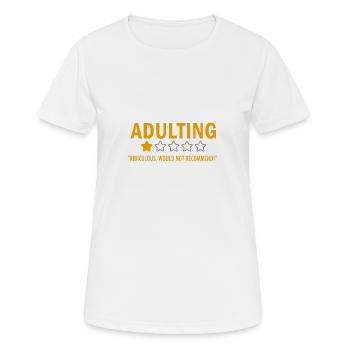 Adulte Ridicule Je ne recommanderais pas Jaune - T-shirt respirant Femme - blanc - Devant - AI Model Female 172 dark (172cm)