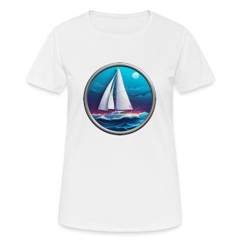 Sur l’eau - T-shirt respirant Femme - blanc - Devant - AI Model Female 172 dark (172cm)