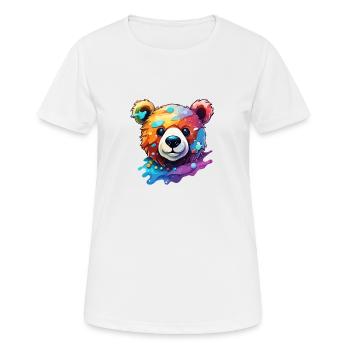 Teddybär / Kuscheltier / Stofftier / Geschenkidee - Frauen T-Shirt atmungsaktiv - Weiß - Vorne - AI Model Female 172 dark (172cm)