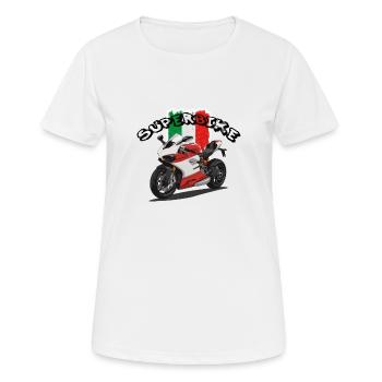 Drapeau italien Superbike - T-shirt respirant Femme - blanc - Devant - AI Model Female 172 dark (172cm)