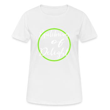 Idées cadeaux pour trouver l’équilibre - T-shirt respirant Femme - blanc - Devant - AI Model Female 172 dark (172cm)