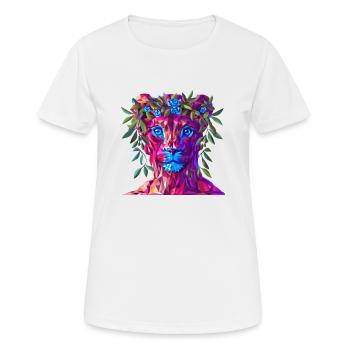 Polygon Mith - Frauen T-Shirt atmungsaktiv - Weiß - Vorne - AI Model Female 172 dark (172cm)