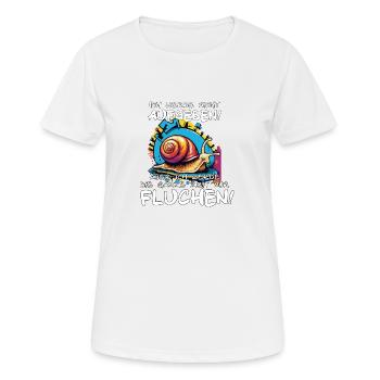 Motivationsspruch Ich werde nicht aufgeben - Frauen T-Shirt atmungsaktiv - Weiß - Vorne - AI Model Female 172 dark (172cm)