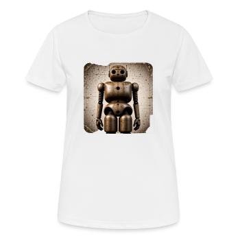 Roboter - Frauen T-Shirt atmungsaktiv - Weiß - Vorne - AI Model Female 172 dark (172cm)