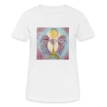 Herzengel Vertrautes Bewußtseinsleben - Frauen T-Shirt atmungsaktiv - Weiß - Vorne - AI Model Female 172 dark (172cm)