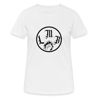 LMB poing - T-shirt respirant Femme - blanc - Devant - AI Model Female 172 dark (172cm)