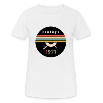 1971 - Vintage - Frauen T-Shirt atmungsaktiv - Weiß - Vorne - AI Model Female 172 dark (172cm)