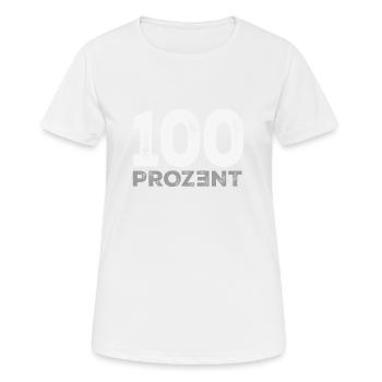 100% - T-shirt respirant Femme - blanc - Devant - AI Model Female 172 dark (172cm)