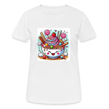 Sweet ramen - Women's Breathable T-Shirt - white - Front - AI Model Female 172 dark (172cm)