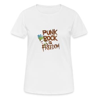 Rebellen-Graffiti - Frauen T-Shirt atmungsaktiv - Weiß - Vorne - AI Model Female 172 dark (172cm)