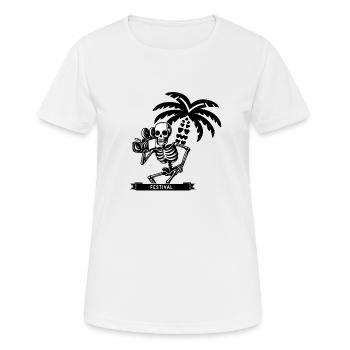 Un caméraman du cinéma - T-shirt respirant Femme - blanc - Devant - AI Model Female 172 dark (172cm)