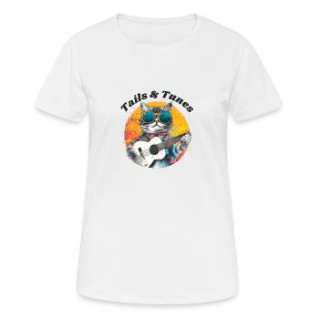 Tunes and Tails - Women's Breathable T-Shirt - white - Front - AI Model Female 172 dark (172cm)