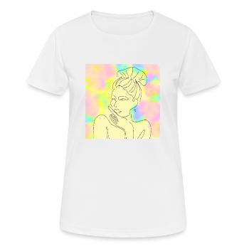 Woman - Women's Breathable T-Shirt - white - Front - AI Model Female 172 dark (172cm)