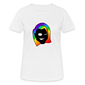 Naughty Wink : Collant Queer Pride - T-shirt respirant Femme - blanc - Devant - AI Model Female 172 dark (172cm)