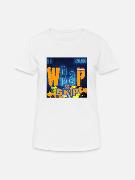 "WRAP & SKIP" design by ALLEYHOP - T-shirt respirant Femme - blanc