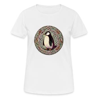 Celtic Penguin - Women's Breathable T-Shirt - white - Front - AI Model Female 172 dark (172cm)