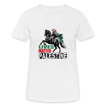 Palestinian Lives Matter - Women's Breathable T-Shirt - white - Front - AI Model Female 172 dark (172cm)