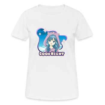 Anime | Bonne nuit - T-shirt respirant Femme - blanc - Devant - AI Model Female 172 dark (172cm)