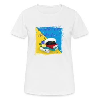 Abschlussfeier 2024 Abiturfeier - Frauen T-Shirt atmungsaktiv - Weiß - Vorne - AI Model Female 172 dark (172cm)