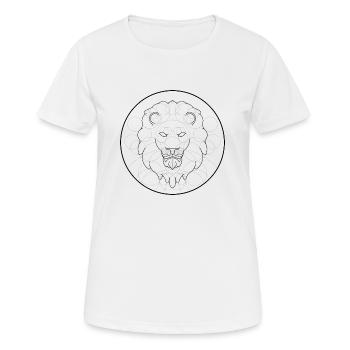 Löwe - Dunkel - Frauen T-Shirt atmungsaktiv - Weiß - Vorne - AI Model Female 172 dark (172cm)