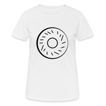 donut - T-shirt respirant Femme - blanc - Devant - AI Model Female 172 dark (172cm)